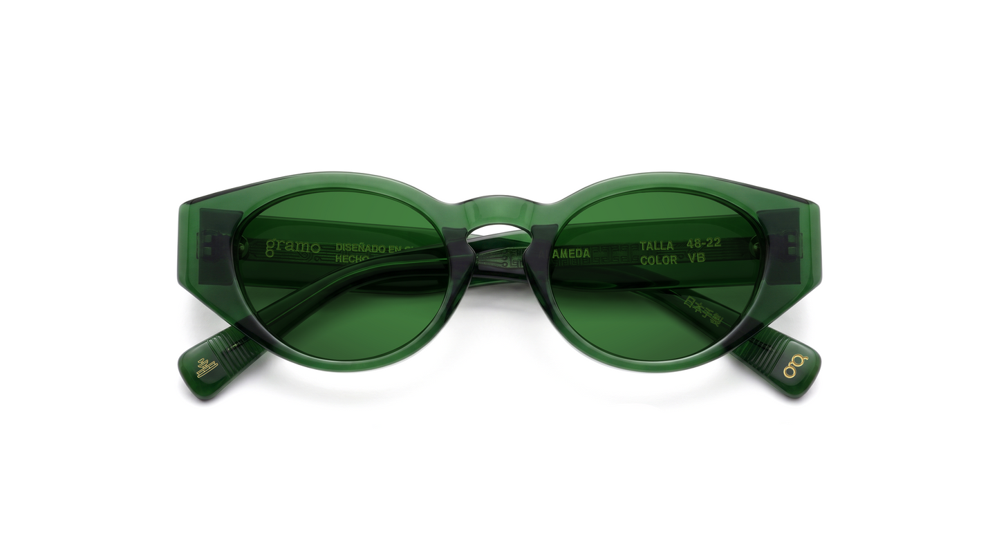 Alameda color Verde Brillante, armazón solar de acetato Gramo